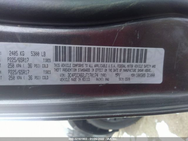 Photo 8 VIN: 3C4PDCAB2JT170174 - DODGE JOURNEY 