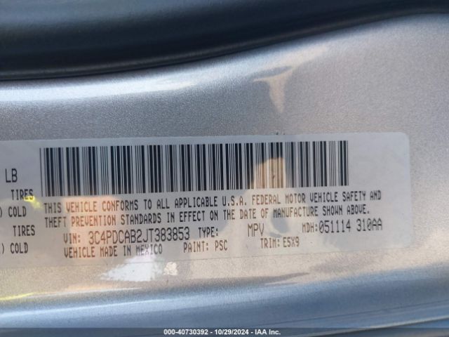 Photo 8 VIN: 3C4PDCAB2JT383853 - DODGE JOURNEY 