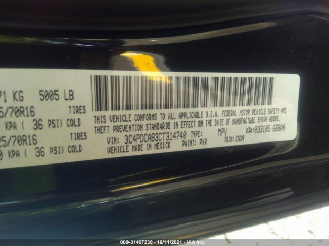 Photo 8 VIN: 3C4PDCAB3CT314740 - DODGE JOURNEY 