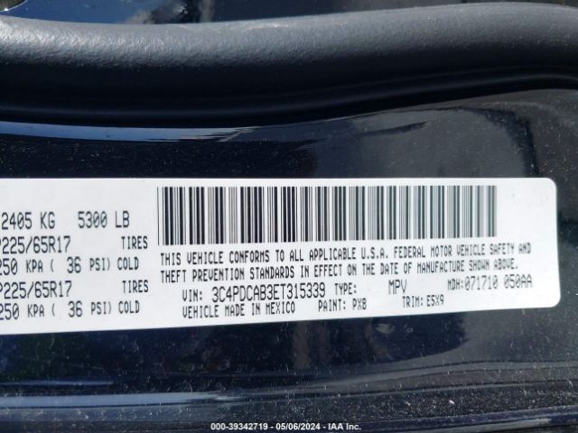 Photo 8 VIN: 3C4PDCAB3ET315339 - DODGE JOURNEY 