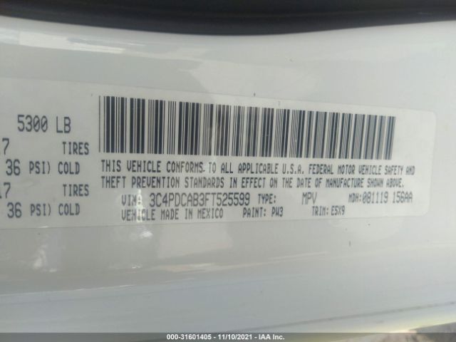 Photo 8 VIN: 3C4PDCAB3FT525599 - DODGE JOURNEY 