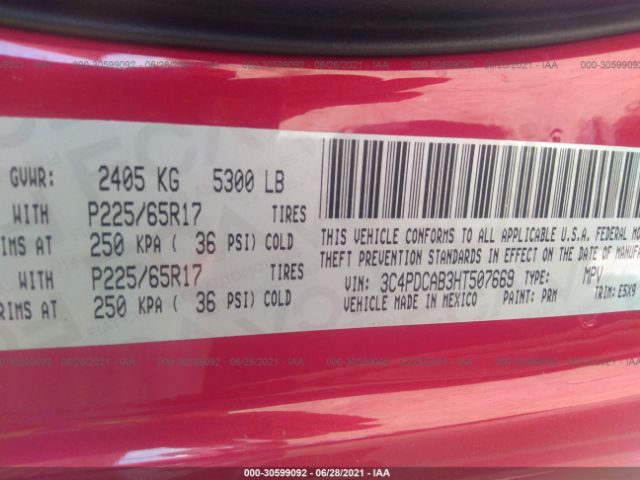 Photo 8 VIN: 3C4PDCAB3HT507669 - DODGE JOURNEY 