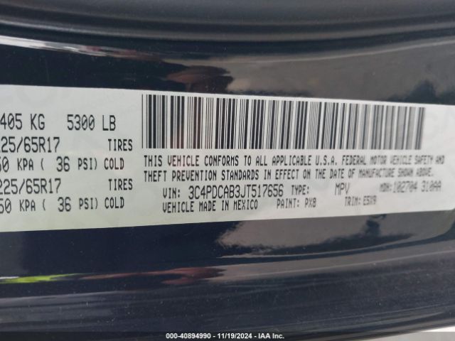 Photo 8 VIN: 3C4PDCAB3JT517656 - DODGE JOURNEY 