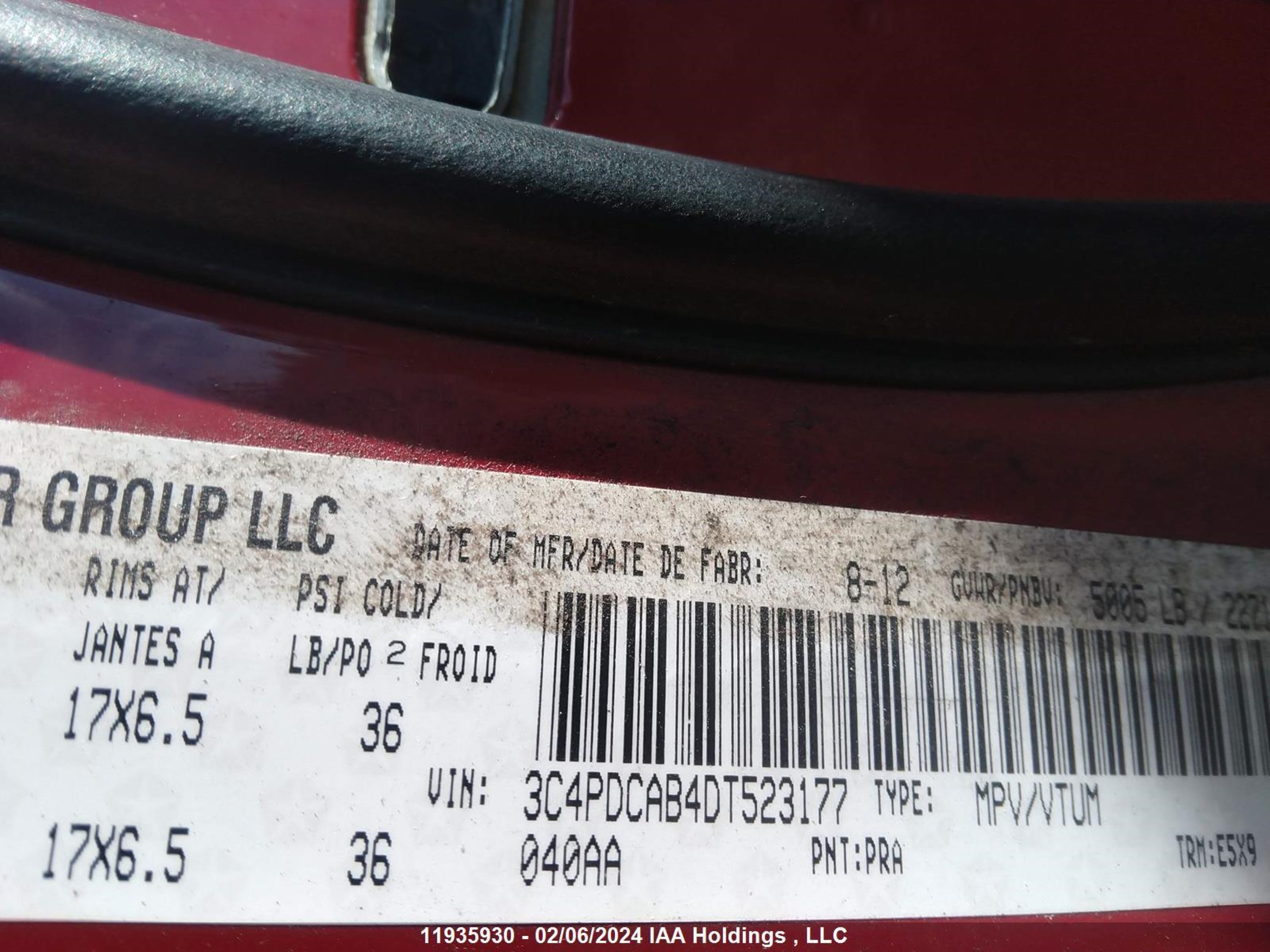 Photo 8 VIN: 3C4PDCAB4DT523177 - DODGE JOURNEY 