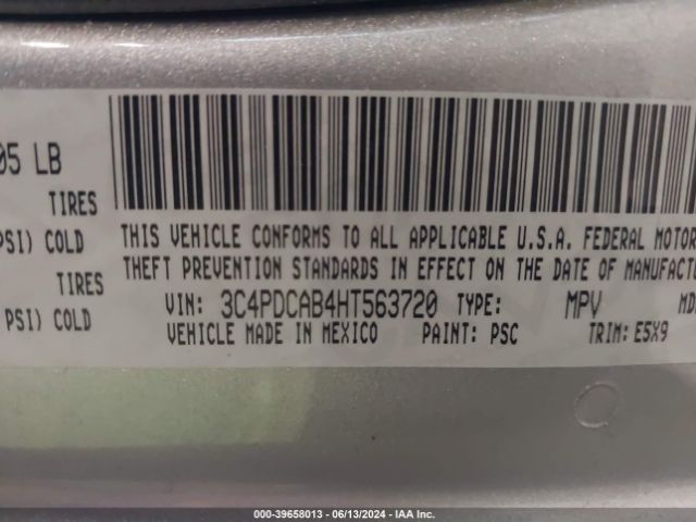 Photo 8 VIN: 3C4PDCAB4HT563720 - DODGE JOURNEY 