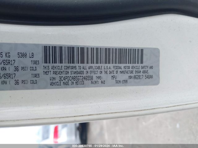 Photo 8 VIN: 3C4PDCAB5GT246558 - DODGE JOURNEY 