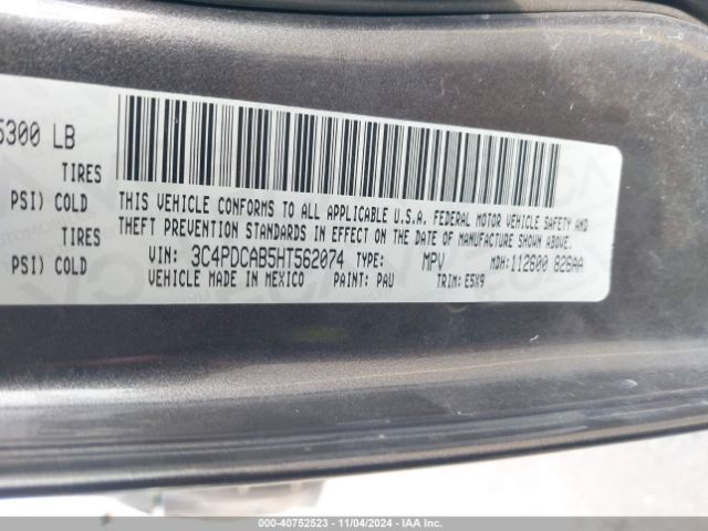 Photo 8 VIN: 3C4PDCAB5HT562074 - DODGE JOURNEY 