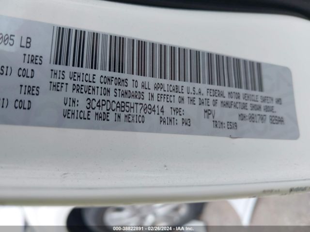 Photo 8 VIN: 3C4PDCAB5HT709414 - DODGE JOURNEY 