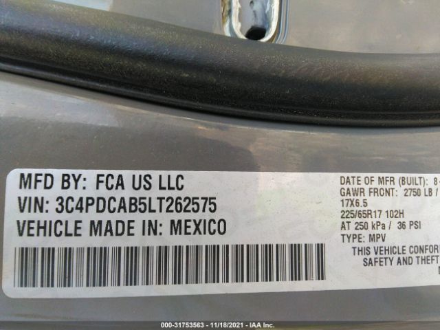 Photo 8 VIN: 3C4PDCAB5LT262575 - DODGE JOURNEY 