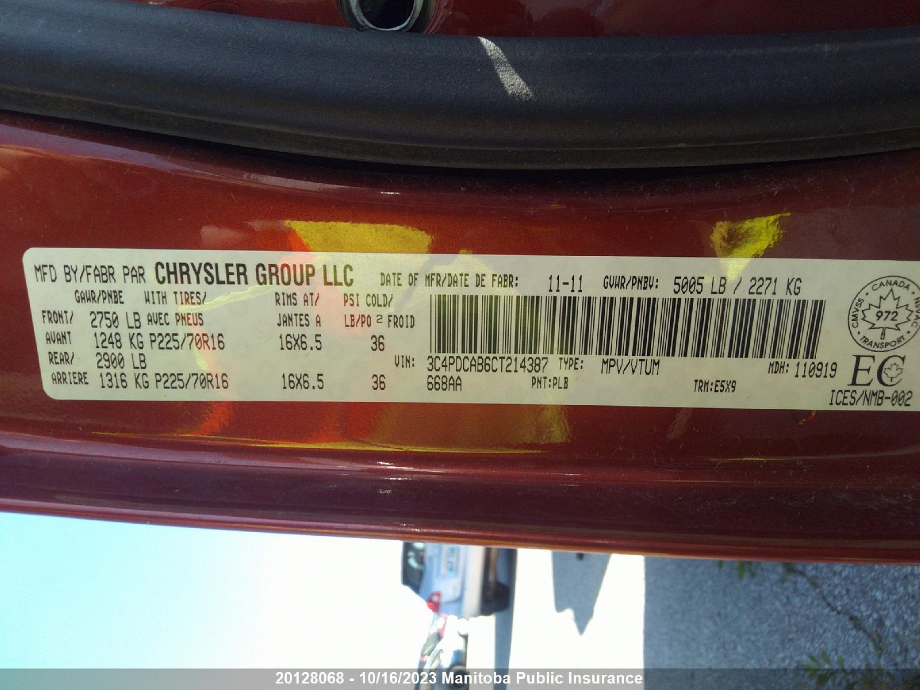 Photo 8 VIN: 3C4PDCAB6CT214387 - DODGE JOURNEY 