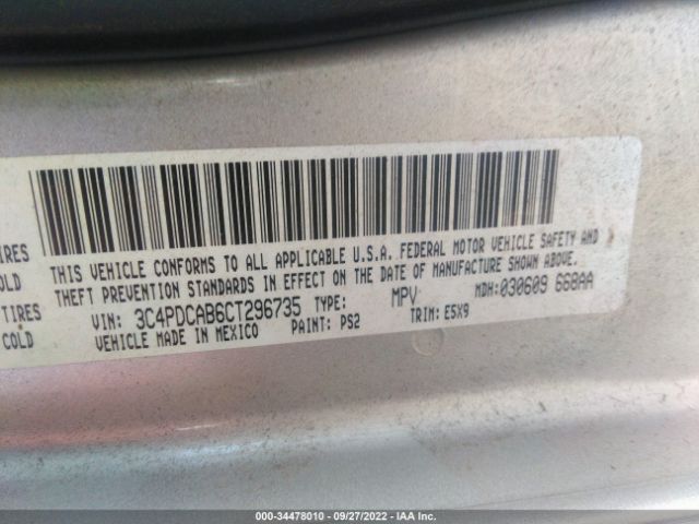 Photo 8 VIN: 3C4PDCAB6CT296735 - DODGE JOURNEY 