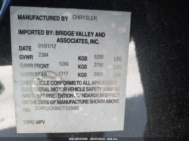 Photo 8 VIN: 3C4PDCAB6CT333685 - DODGE JOURNEY 