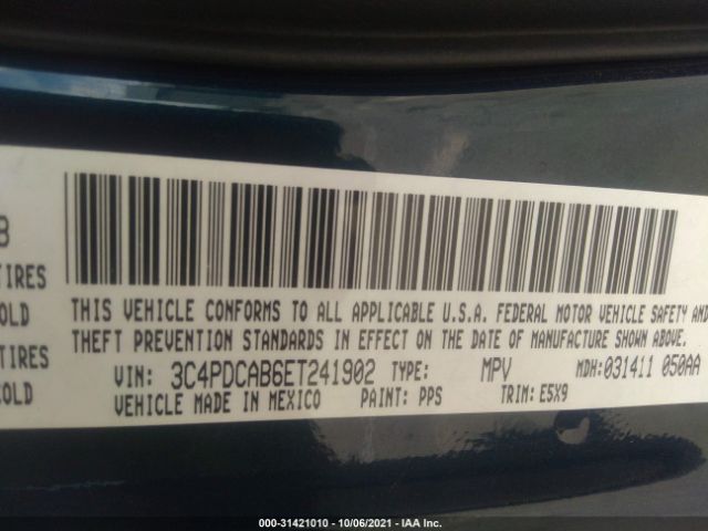 Photo 8 VIN: 3C4PDCAB6ET241902 - DODGE JOURNEY 