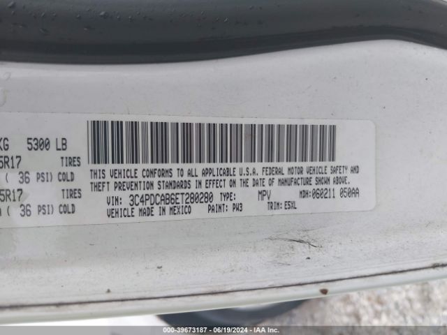 Photo 8 VIN: 3C4PDCAB6ET280280 - DODGE JOURNEY 