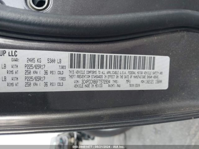 Photo 8 VIN: 3C4PDCAB6FT572934 - DODGE JOURNEY 