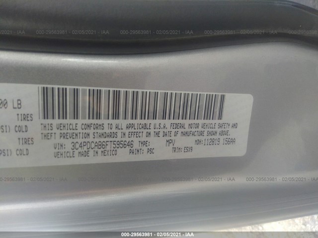 Photo 8 VIN: 3C4PDCAB6FT595646 - DODGE JOURNEY 