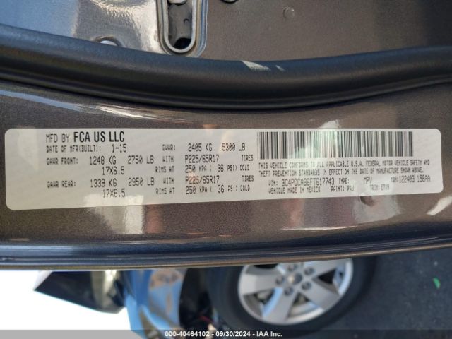 Photo 8 VIN: 3C4PDCAB6FT617743 - DODGE JOURNEY 