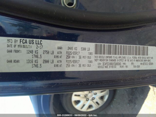 Photo 8 VIN: 3C4PDCAB6HT608303 - DODGE JOURNEY 