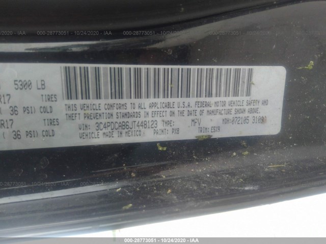 Photo 8 VIN: 3C4PDCAB6JT448123 - DODGE JOURNEY 