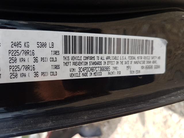 Photo 9 VIN: 3C4PDCAB7CT366985 - DODGE JOURNEY SE 