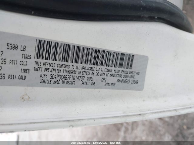 Photo 8 VIN: 3C4PDCAB7FT614737 - DODGE JOURNEY 