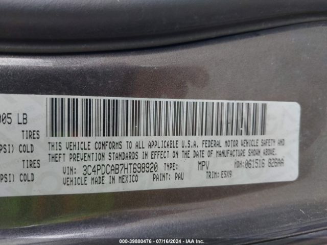 Photo 8 VIN: 3C4PDCAB7HT698920 - DODGE JOURNEY 