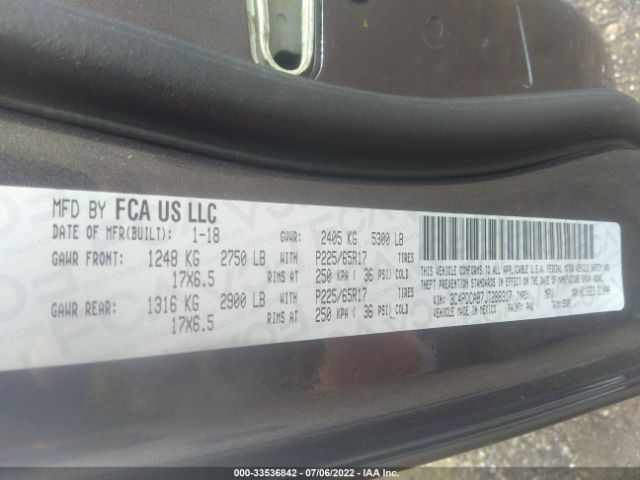 Photo 8 VIN: 3C4PDCAB7JT288317 - DODGE JOURNEY 