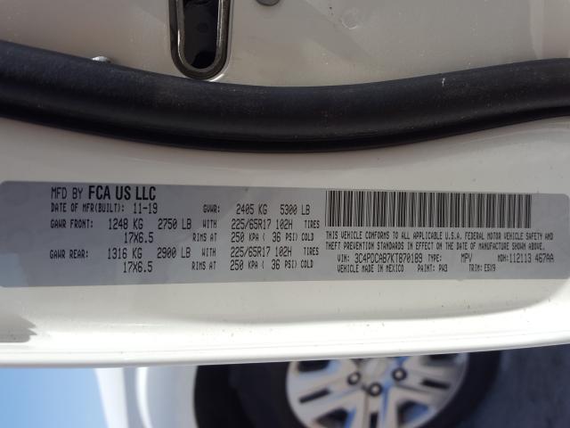 Photo 9 VIN: 3C4PDCAB7KT870189 - DODGE JOURNEY SE 