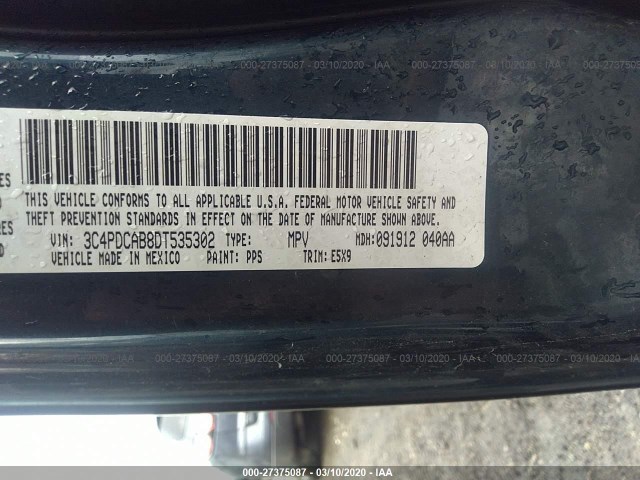 Photo 8 VIN: 3C4PDCAB8DT535302 - DODGE JOURNEY 