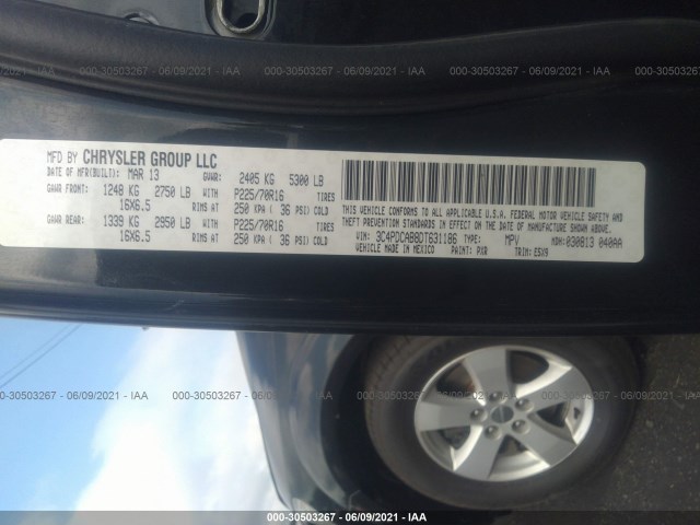 Photo 8 VIN: 3C4PDCAB8DT631186 - DODGE JOURNEY 