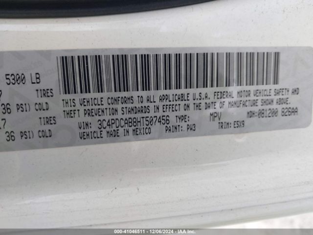 Photo 8 VIN: 3C4PDCAB8HT507456 - DODGE JOURNEY 