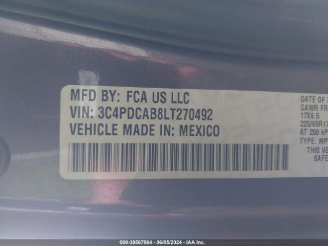 Photo 8 VIN: 3C4PDCAB8LT270492 - DODGE JOURNEY 