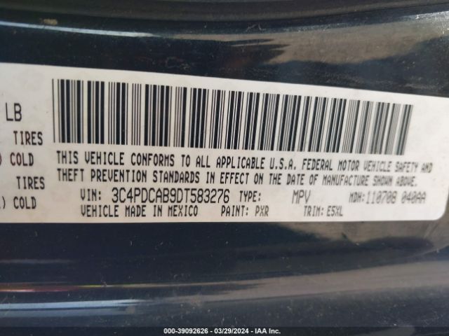 Photo 8 VIN: 3C4PDCAB9DT583276 - DODGE JOURNEY 