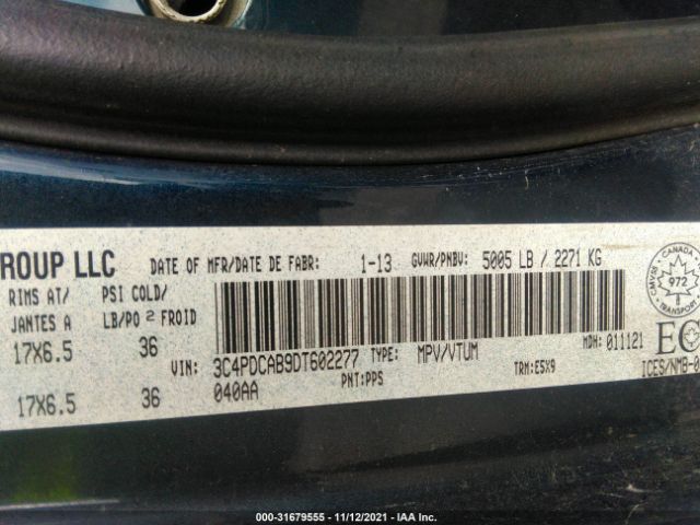 Photo 8 VIN: 3C4PDCAB9DT602277 - DODGE JOURNEY 