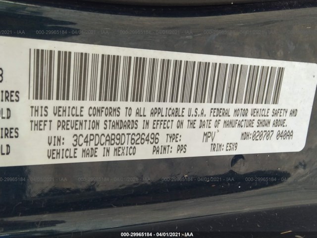 Photo 8 VIN: 3C4PDCAB9DT626496 - DODGE JOURNEY 