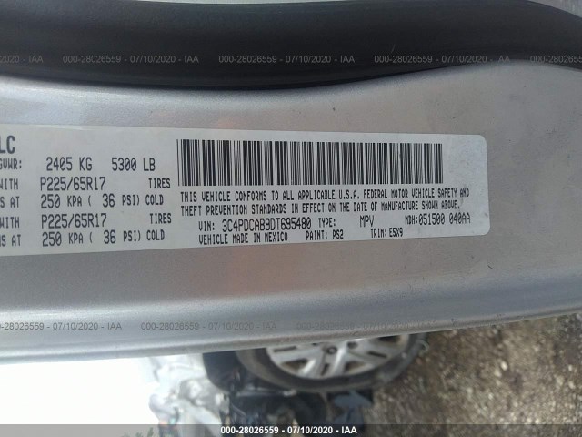 Photo 8 VIN: 3C4PDCAB9DT695480 - DODGE JOURNEY 