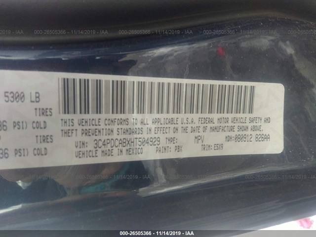 Photo 8 VIN: 3C4PDCABXHT504929 - DODGE JOURNEY 