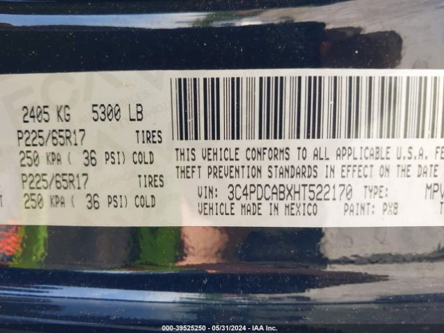 Photo 8 VIN: 3C4PDCABXHT522170 - DODGE JOURNEY 