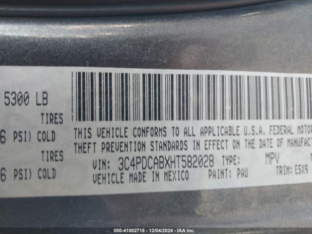 Photo 8 VIN: 3C4PDCABXHT582028 - DODGE JOURNEY 