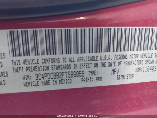 Photo 8 VIN: 3C4PDCBB2FT586859 - DODGE JOURNEY 