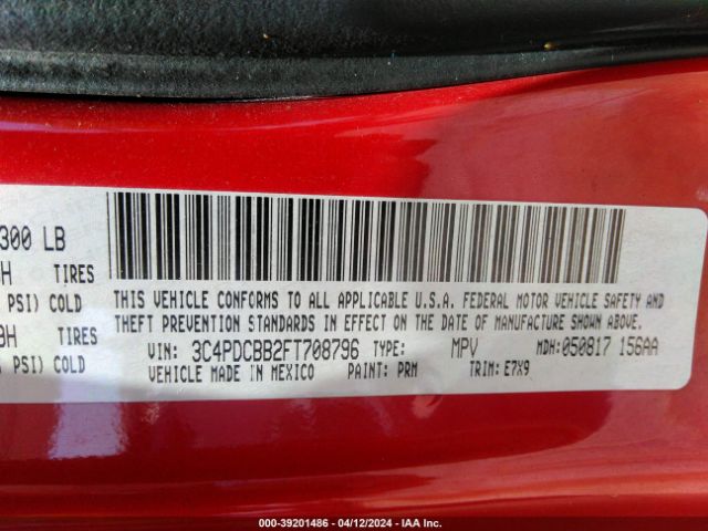 Photo 8 VIN: 3C4PDCBB2FT708796 - DODGE JOURNEY 