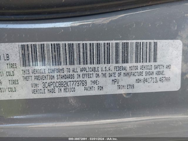 Photo 8 VIN: 3C4PDCBB2KT773769 - DODGE JOURNEY 