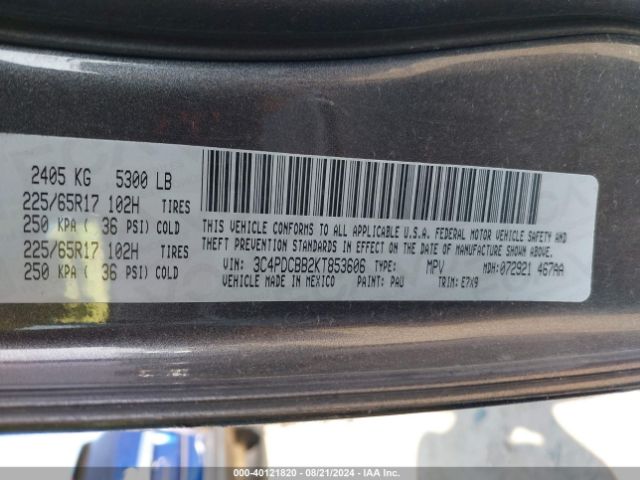 Photo 8 VIN: 3C4PDCBB2KT853606 - DODGE JOURNEY 