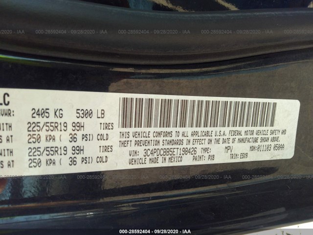 Photo 8 VIN: 3C4PDCBB5ET198426 - DODGE JOURNEY 