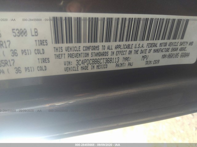 Photo 8 VIN: 3C4PDCBB6CT368113 - DODGE JOURNEY 