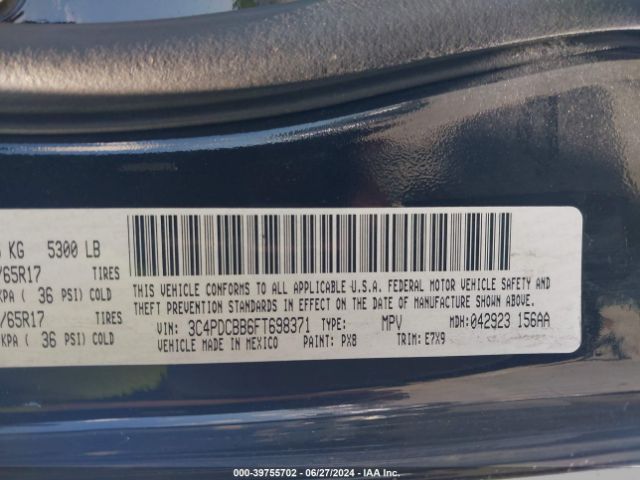 Photo 8 VIN: 3C4PDCBB6FT698371 - DODGE JOURNEY 