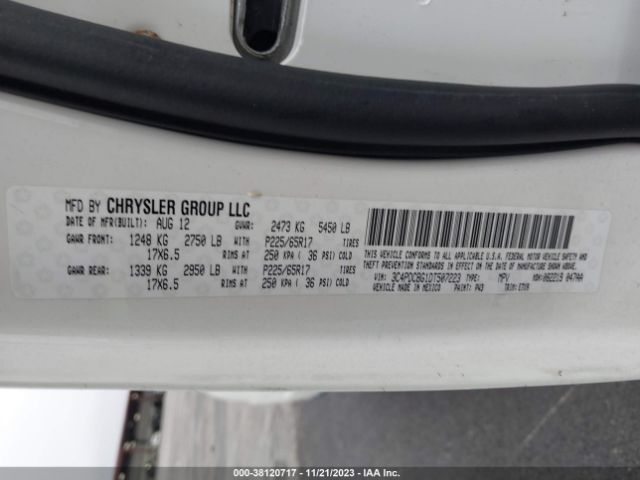 Photo 8 VIN: 3C4PDCBG1DT507223 - DODGE JOURNEY 