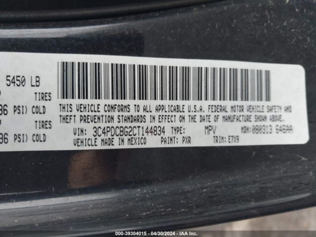 Photo 8 VIN: 3C4PDCBG2CT144834 - DODGE JOURNEY 