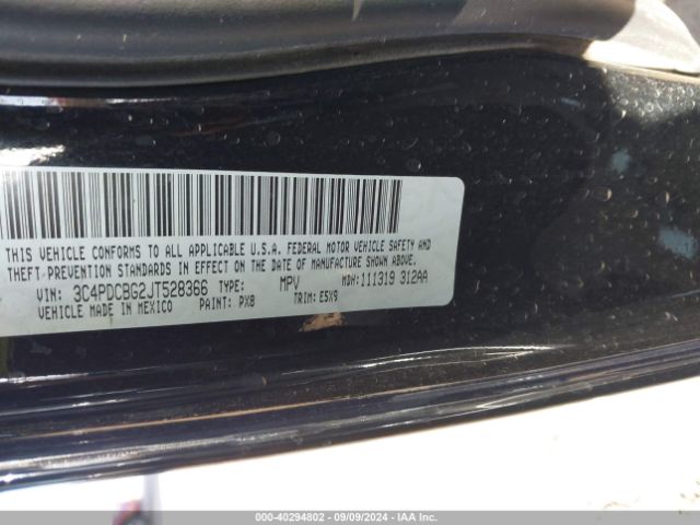 Photo 8 VIN: 3C4PDCBG2JT528366 - DODGE JOURNEY 