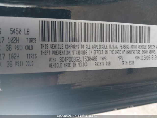 Photo 8 VIN: 3C4PDCBG2JT530408 - DODGE JOURNEY 